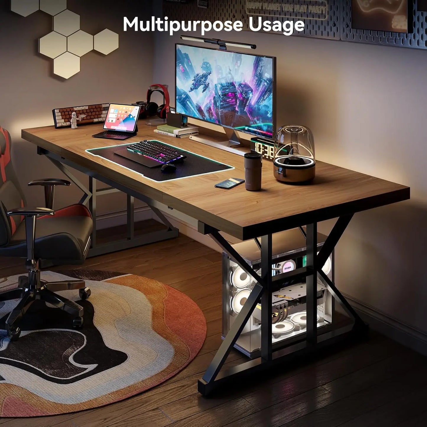 70.8‑Inch Farmhouse Desk