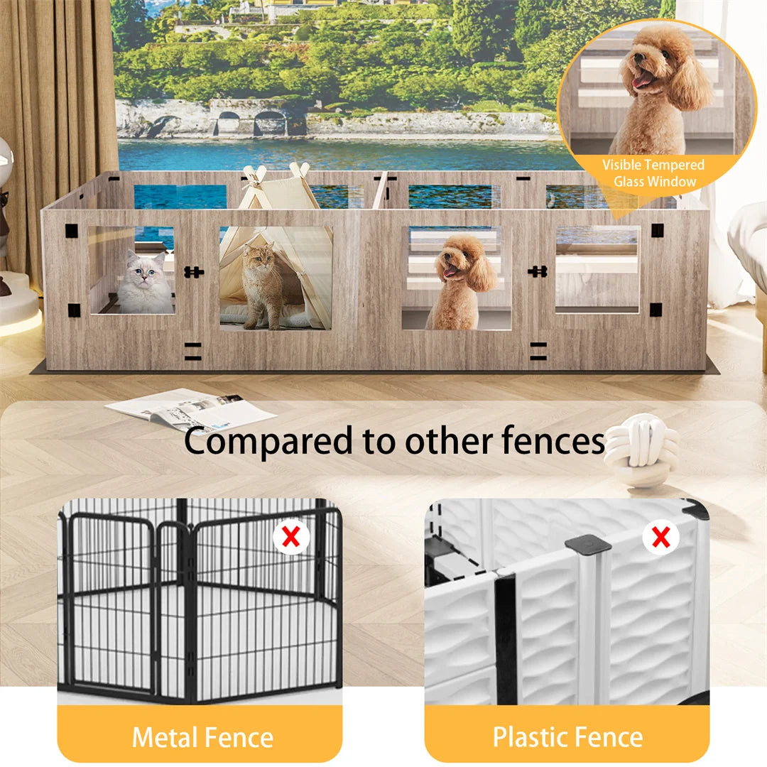 Glass Whelping Box Playpen