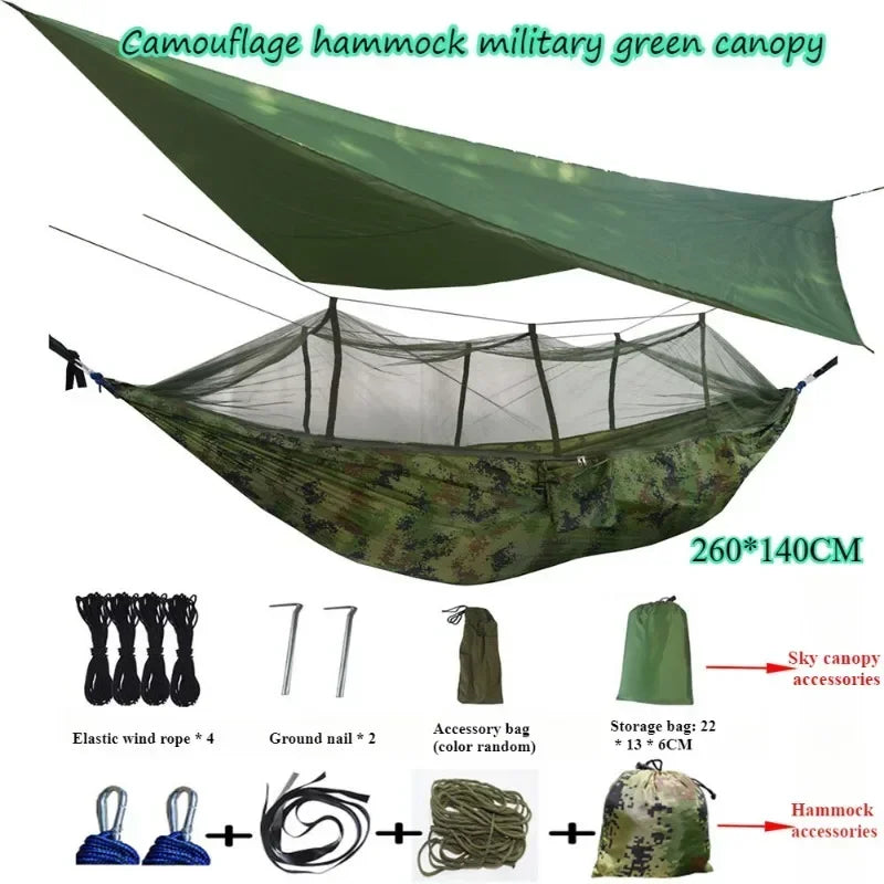 Mosquito‑Proof Hammock with Canopy