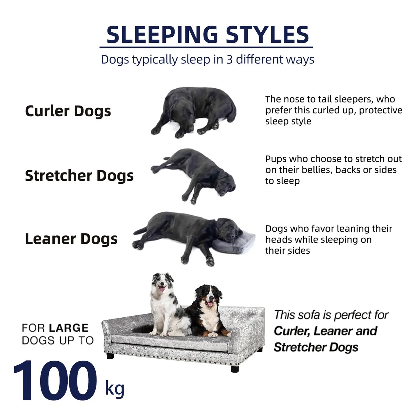 Tufted Elevated Dog Sofa
