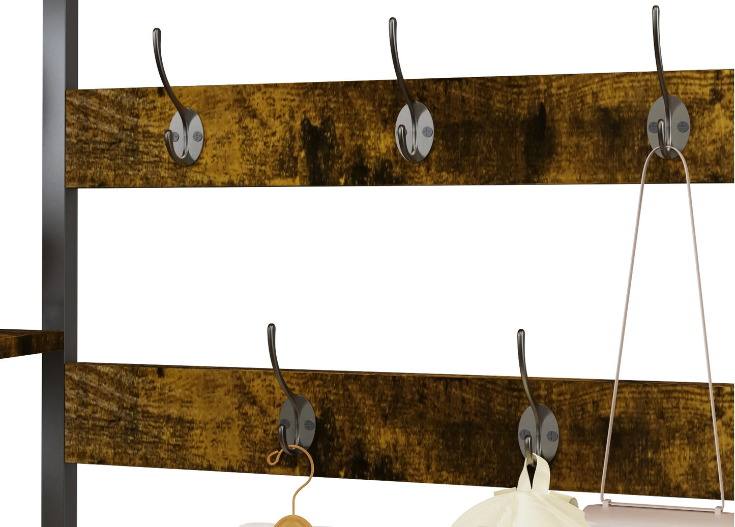 Corner Coat Rack Bench