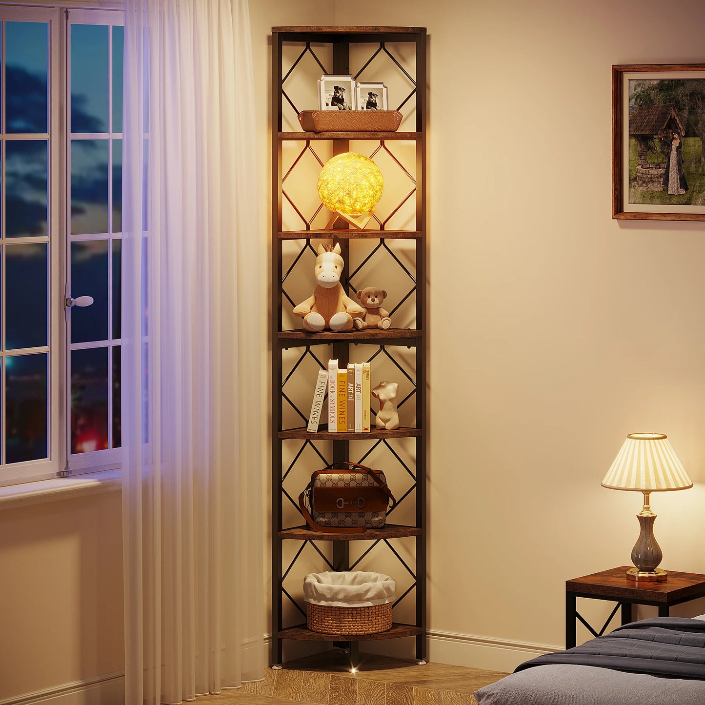 Slim Corner Bookcase