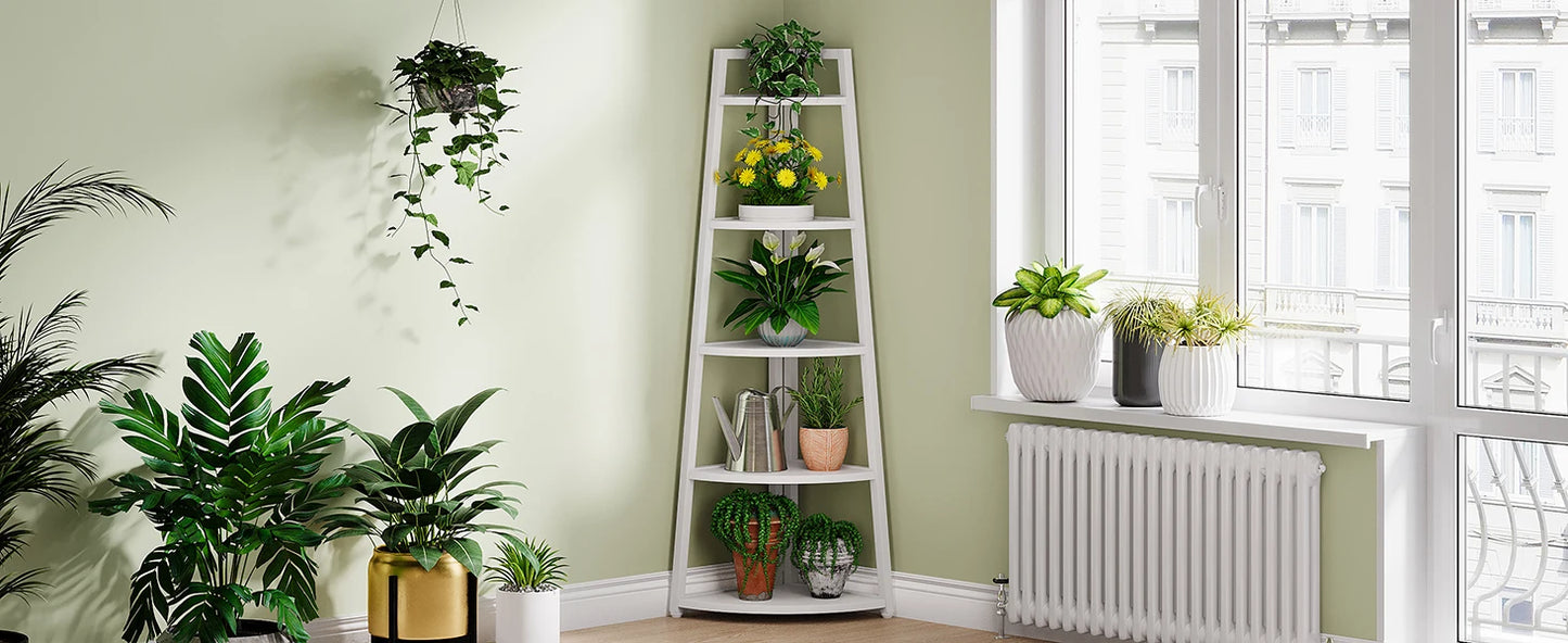 White Corner Bookcase