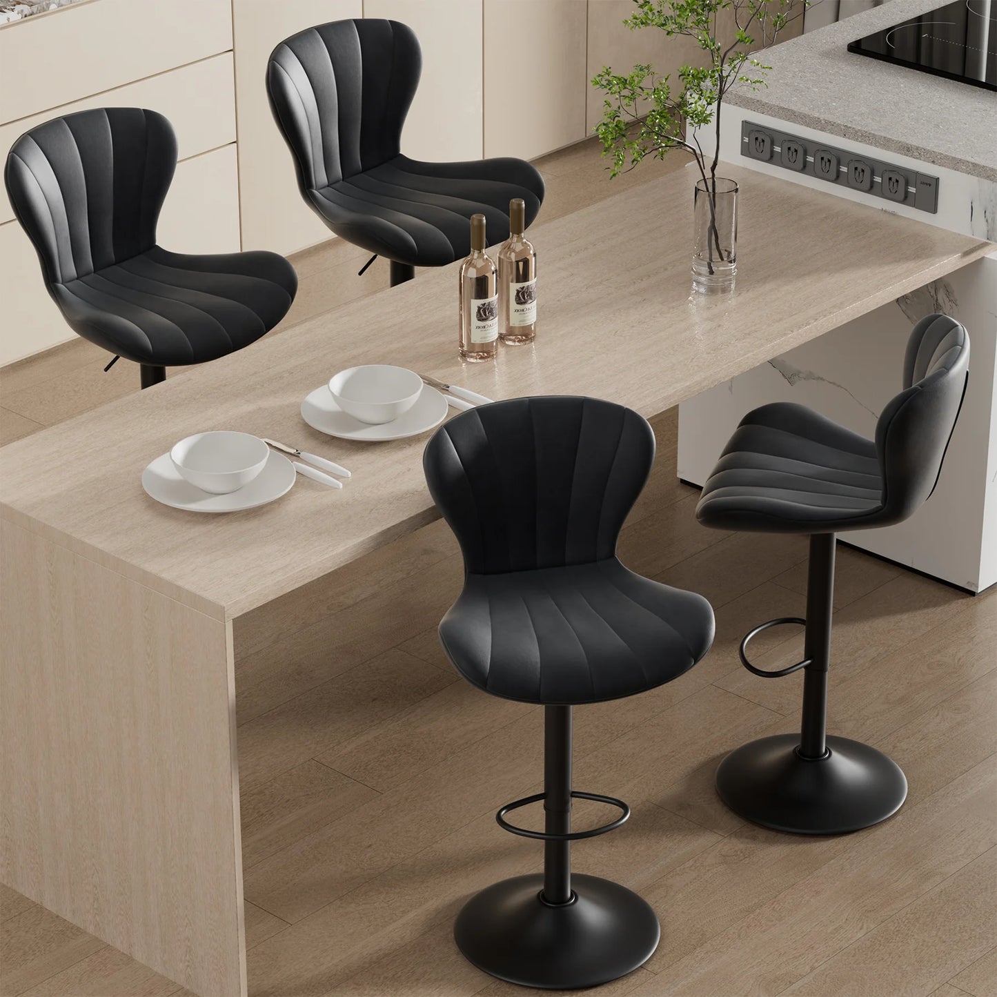 Adjustable Bar Chairs Set