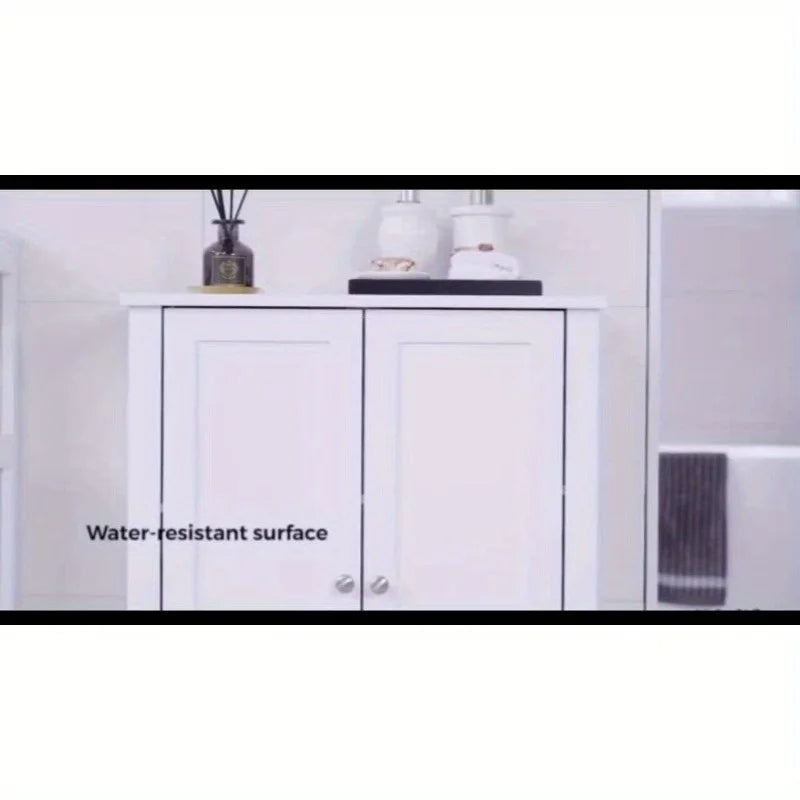 White Bathroom Floor Cabinet