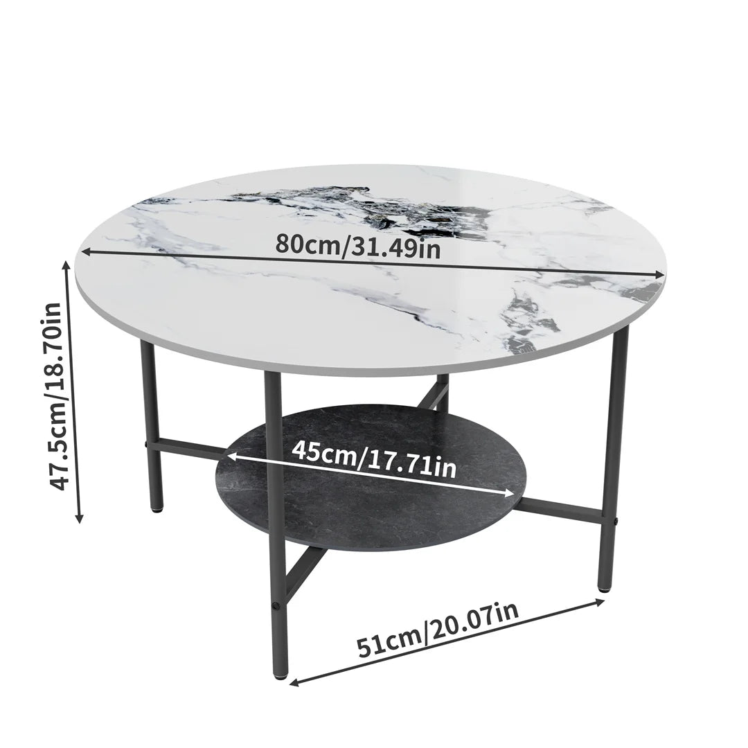 Round Double-Layer Coffee Table