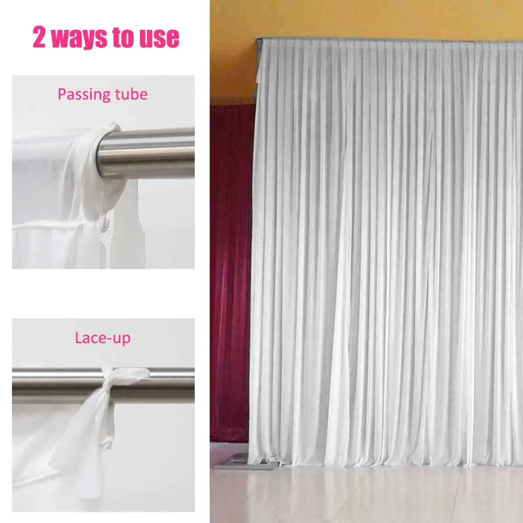 White Wedding Backdrop Curtain