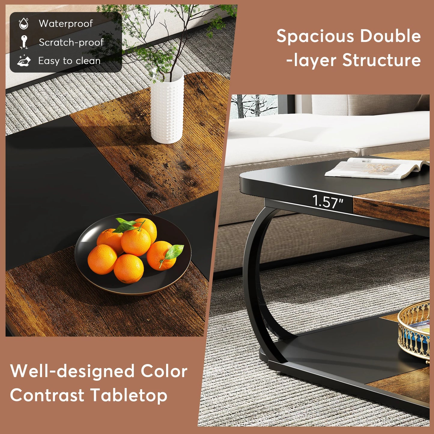 Square Farmhouse Coffee Table