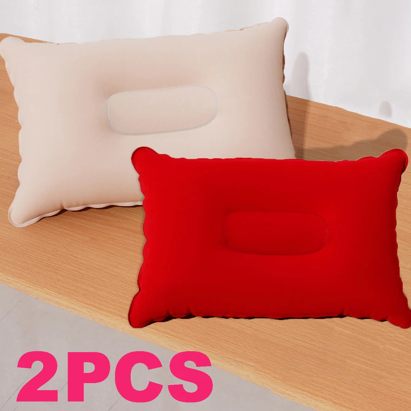 2 pieces of inflatable square pillow