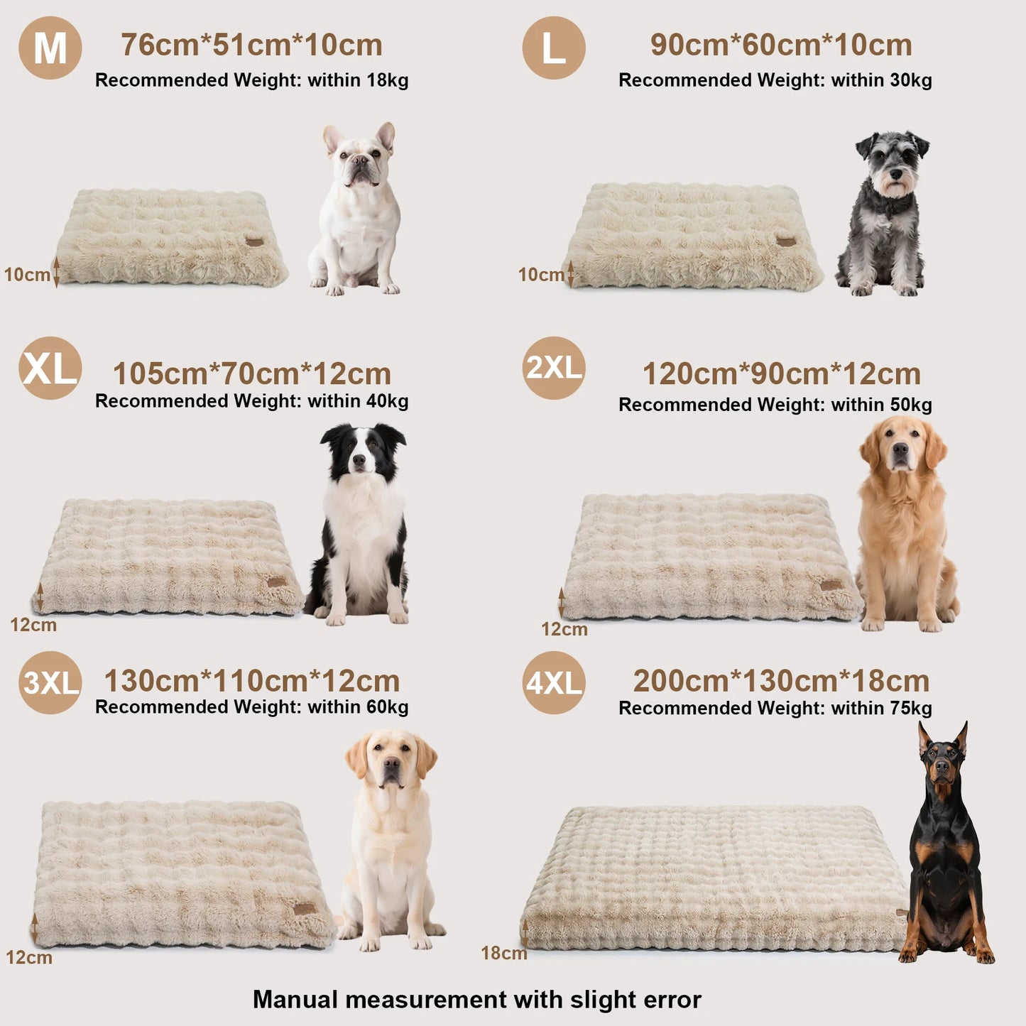 Fluffy Crate Bed for Extra Large Dogs