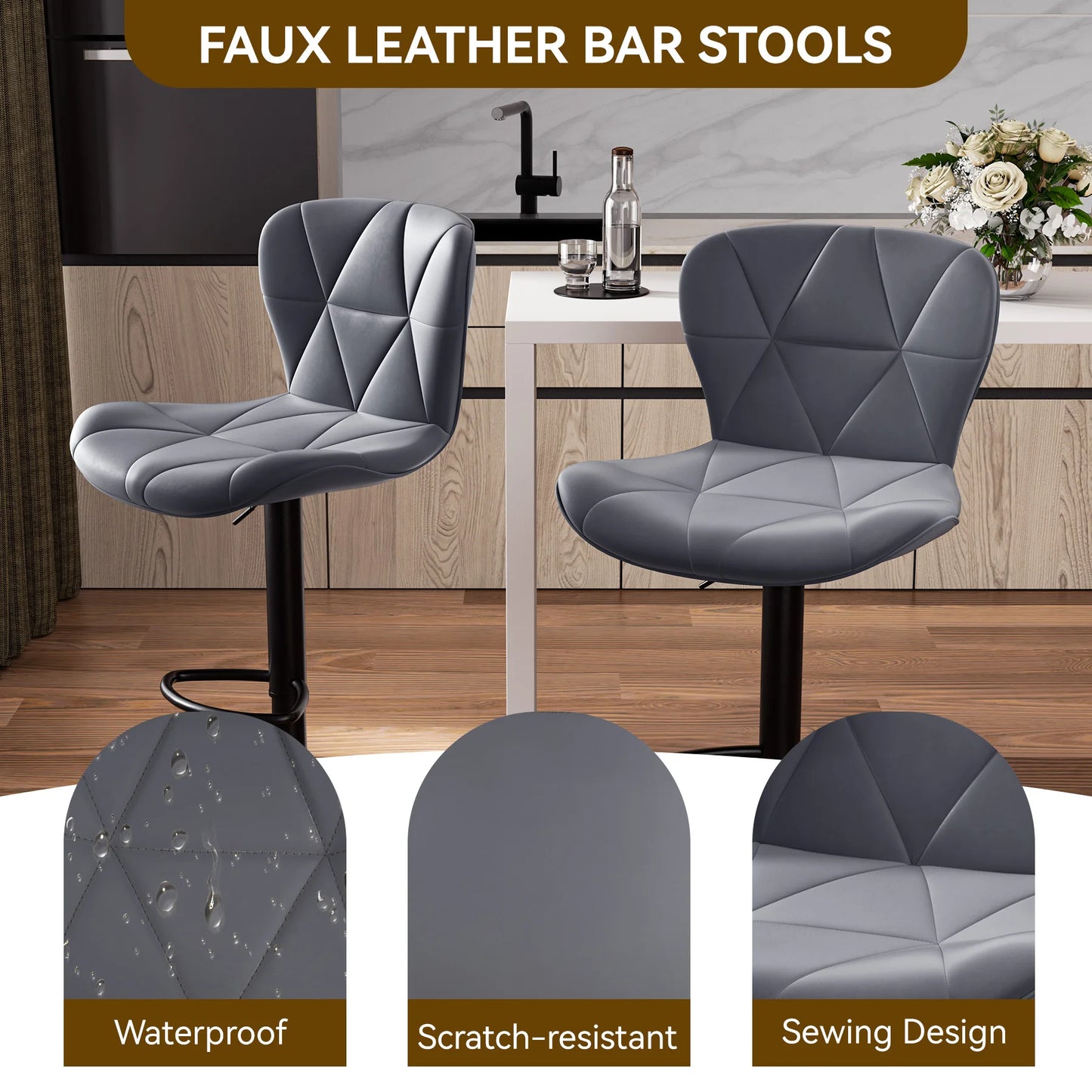 Adjustable Swivel Bar Chairs
