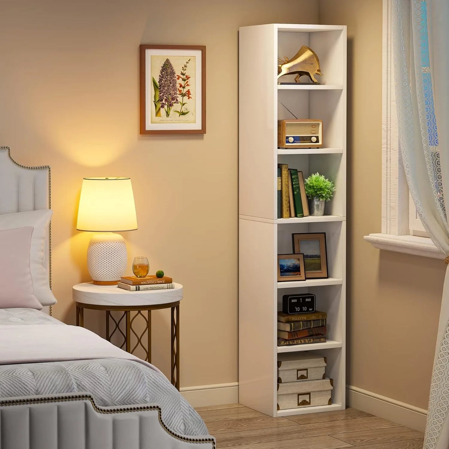 Narrow Corner Bookcase