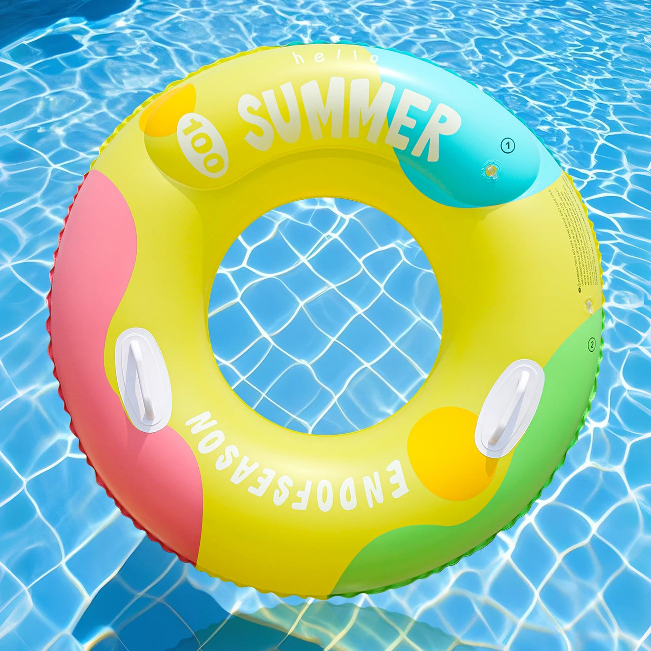 Vibrant Color Thickened Inflatable Swim Ring