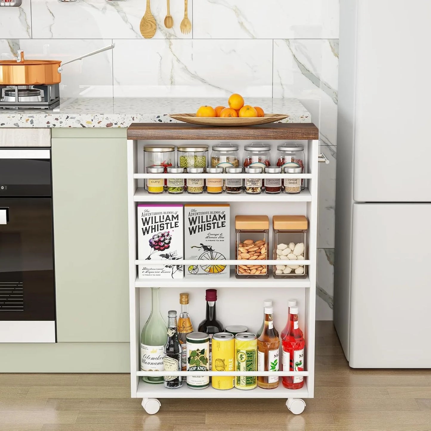 Slim Rolling Utility Cart