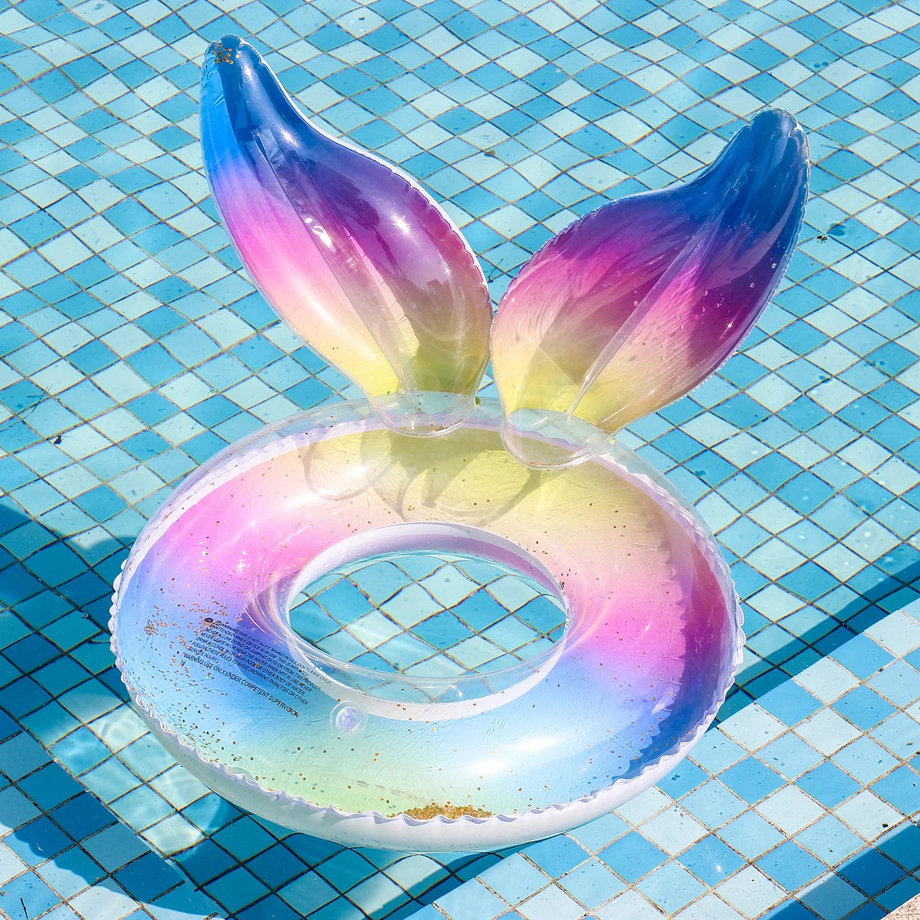 Rainbow Tail Thickened Pool Float