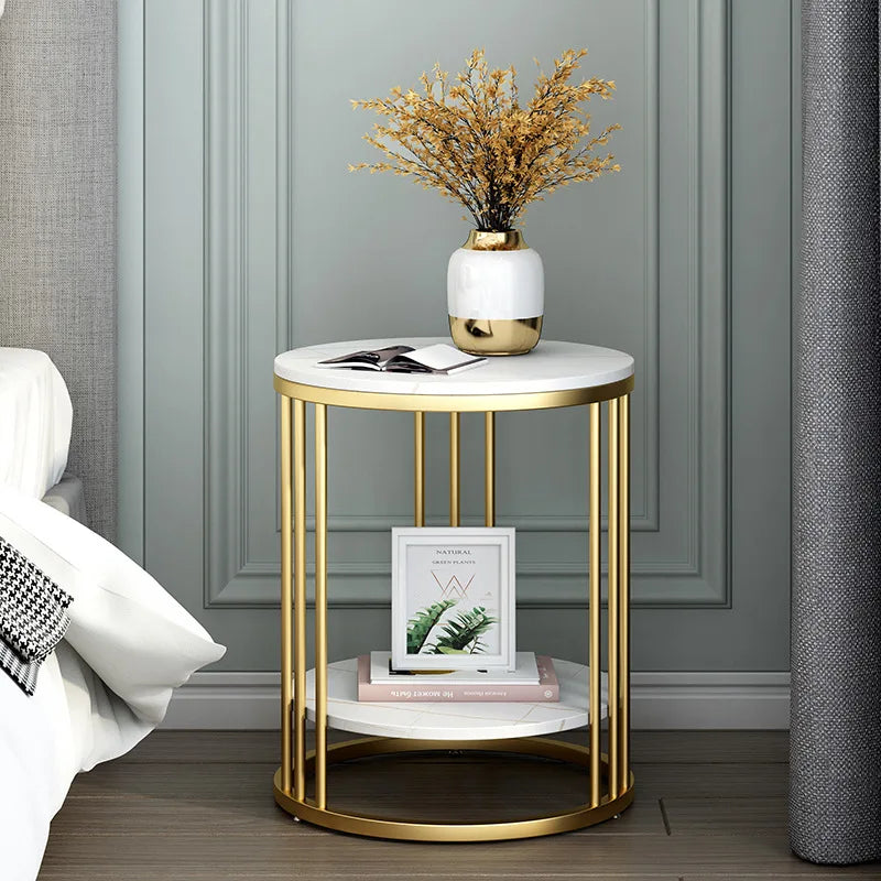Round Marble Coffee Side Table