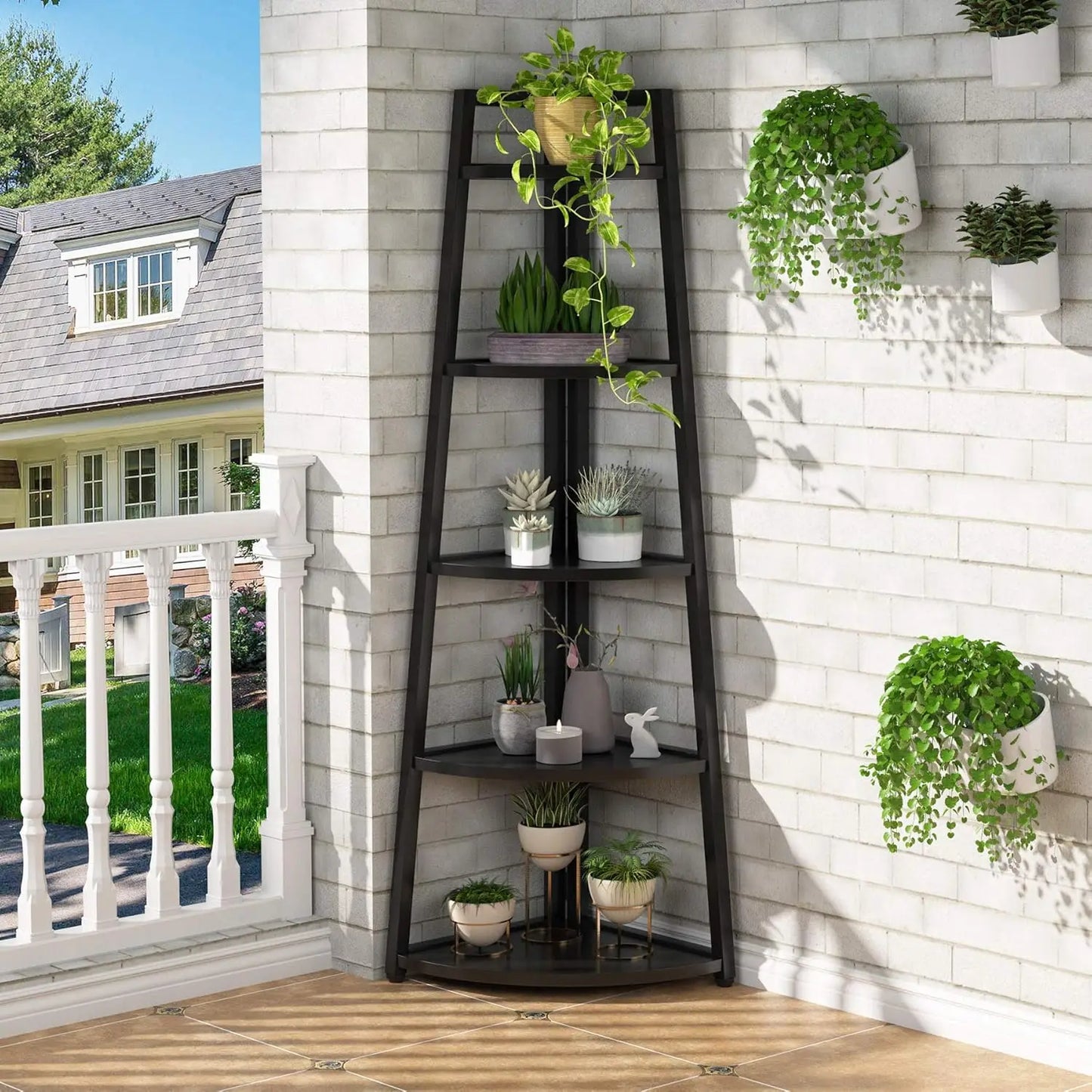 White Corner Bookcase