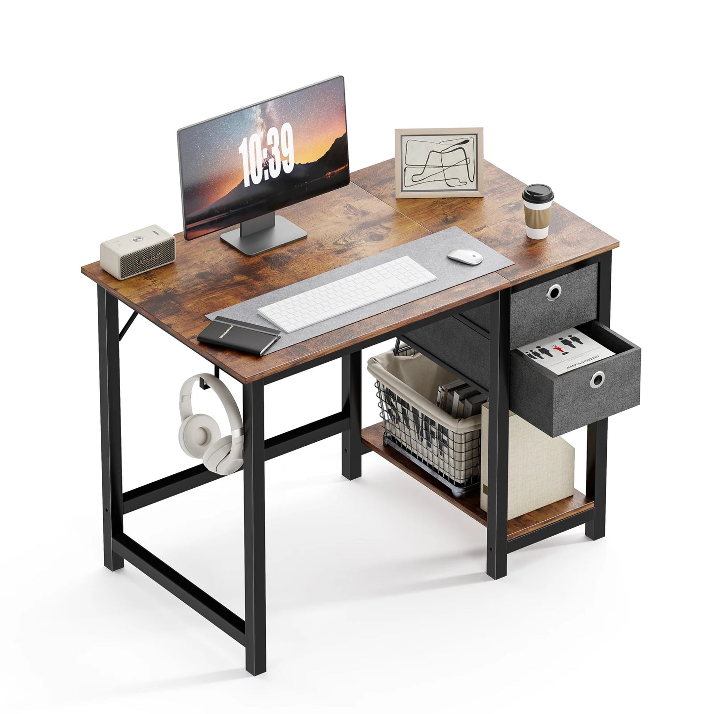 55-Inch Computer Desk with Drawers