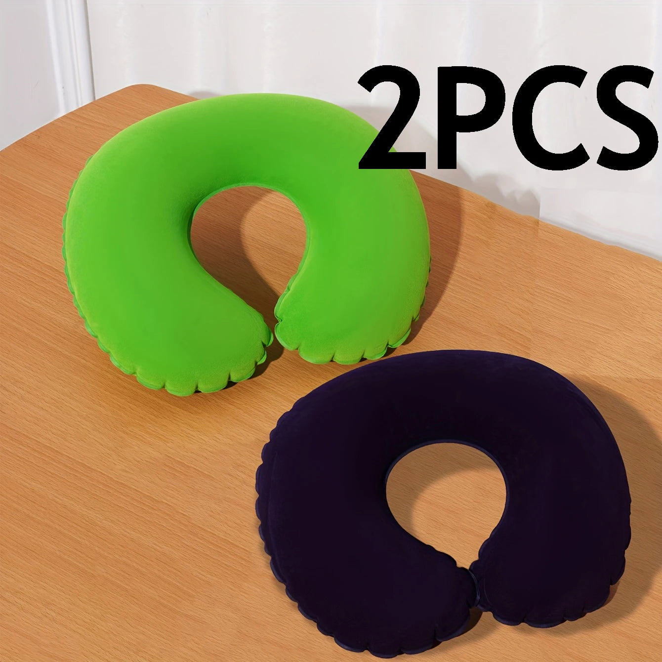 2Pcs inflatable U-shaped pillow