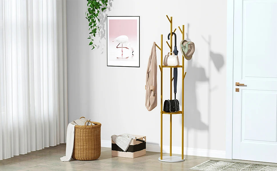 Gold Marble Coat Rack