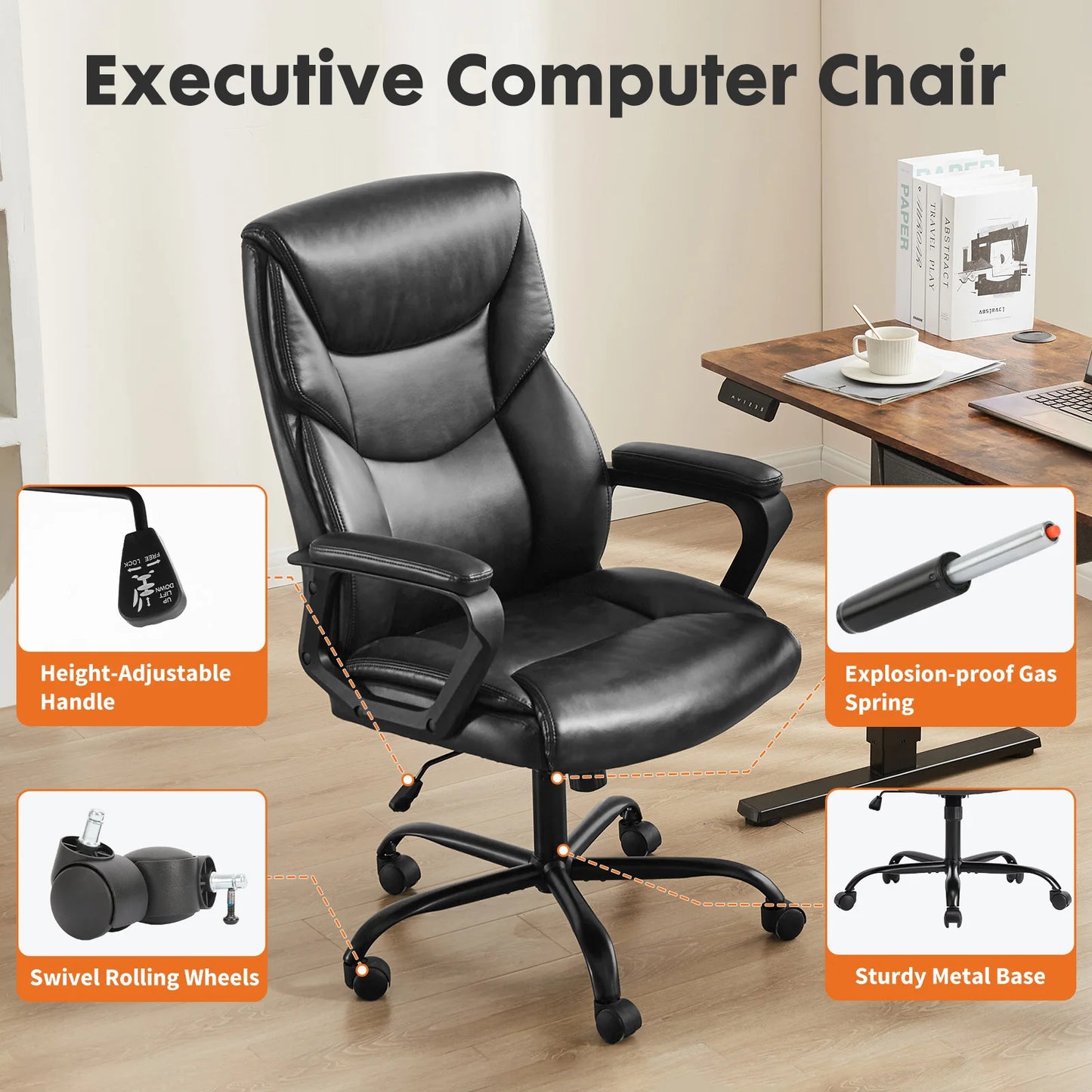 Ergonomic PU Leather Chair