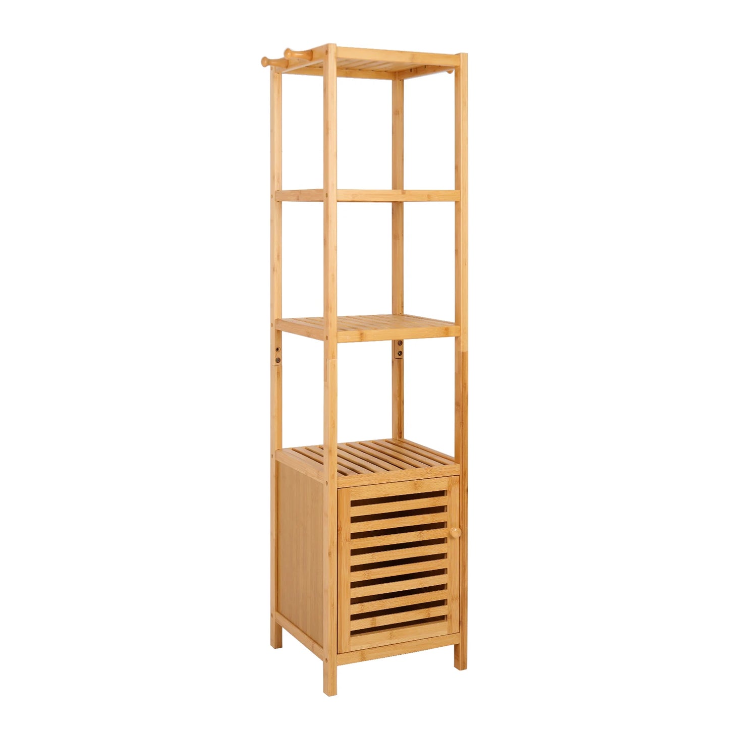 Tall Bamboo Corner Cabinet