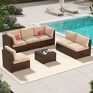 Rattan Sectional Sofa
