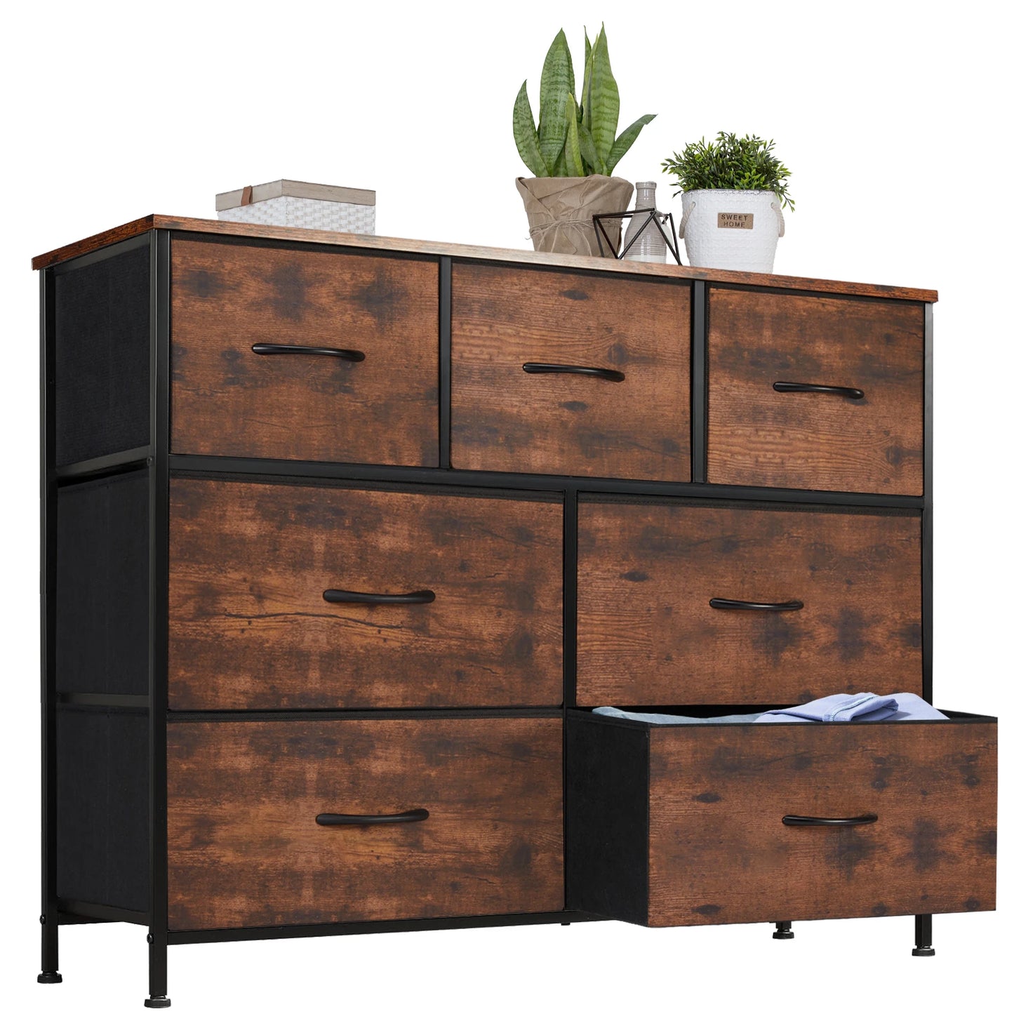 7 Drawer Fabric Dresser