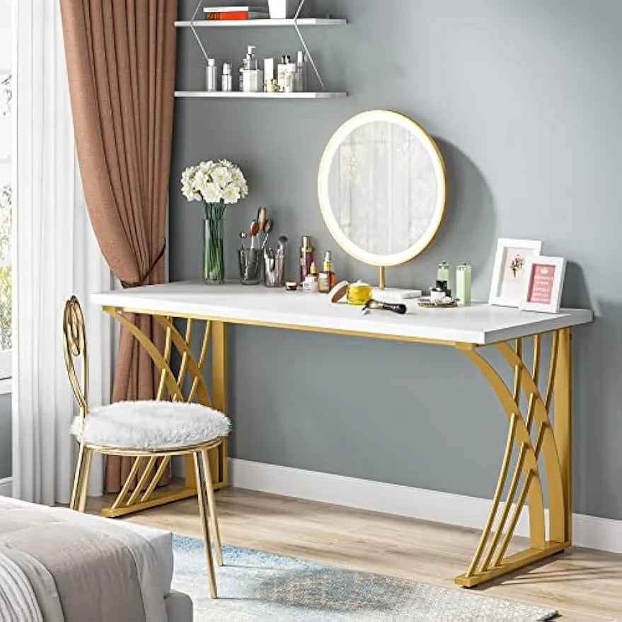 White Gold Computer Desk
