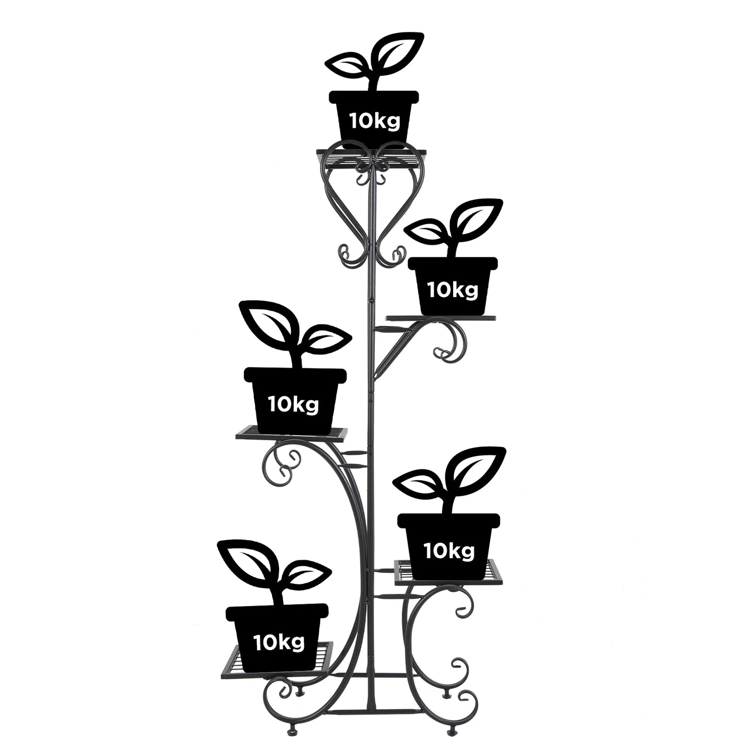 5-Tier Metal Plant Stand
