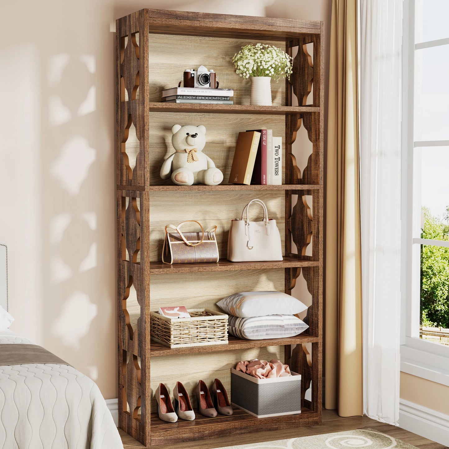 Industrial X-Frame Bookcase