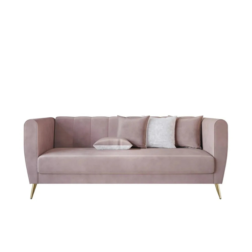Velvet Flared Arm Sofa