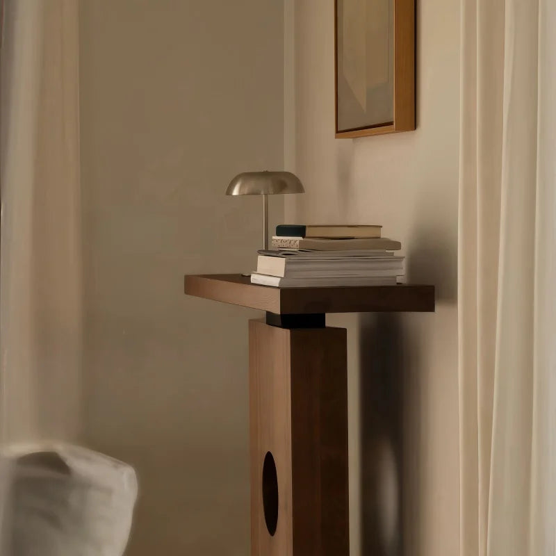 Modern Wood Console Table – Minimalist Corner Table for Entryways and Living Rooms