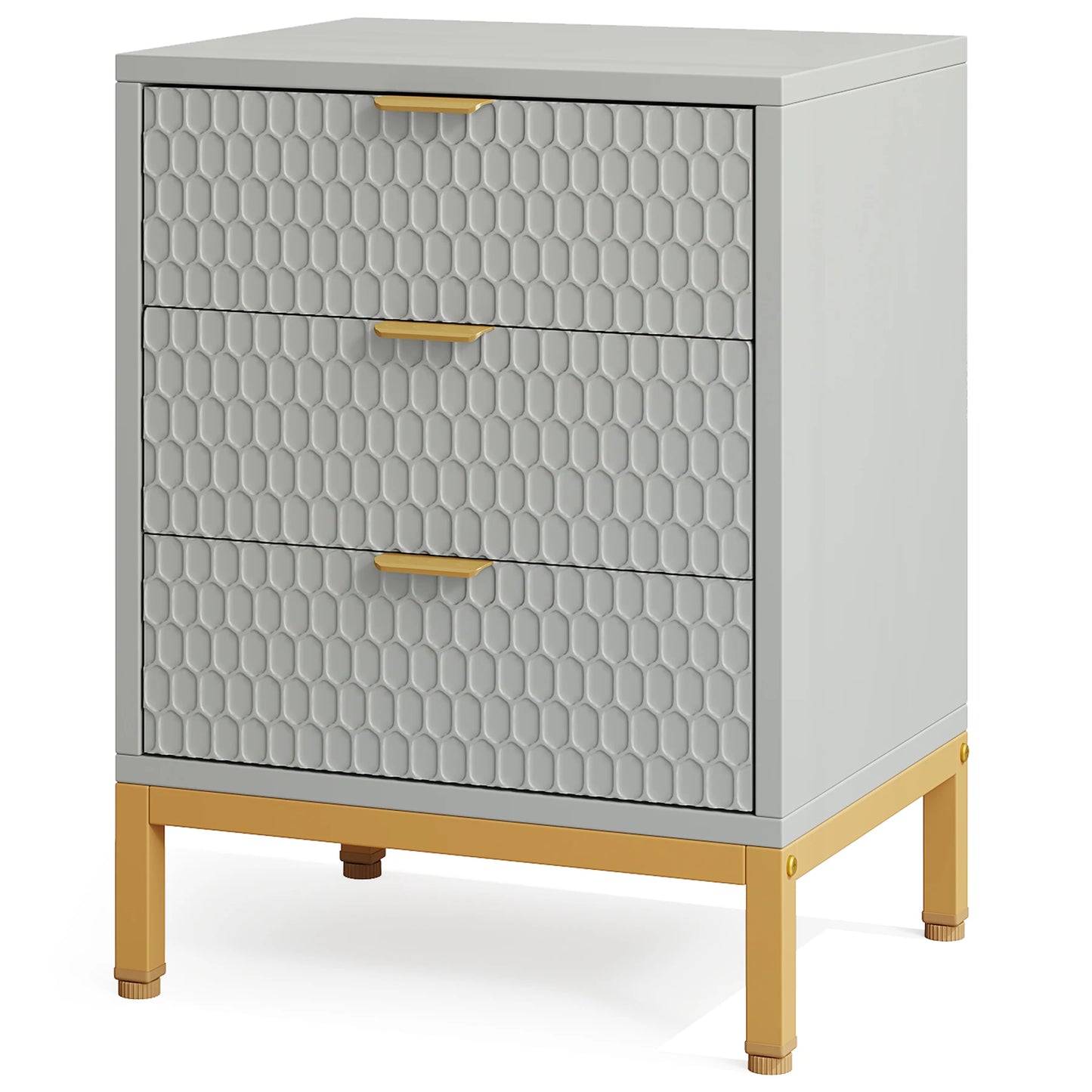 Hexagon 3-Drawer Nightstand