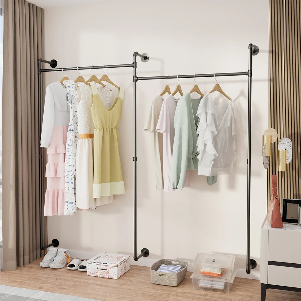 Industrial Wall Clothes Rod