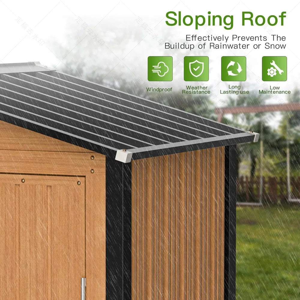 5×3 Outdoor Metal Storage Shed