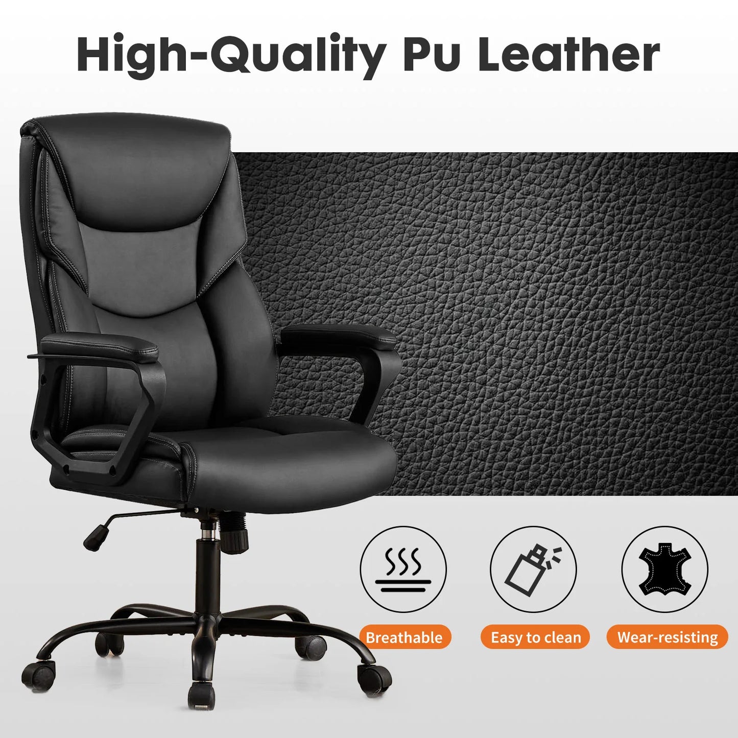 Ergonomic PU Leather Chair
