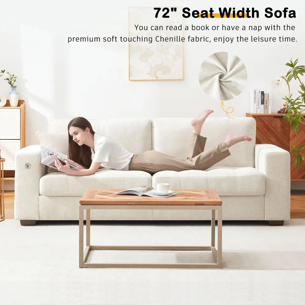 89'' Modern Chenille Sofa Couch