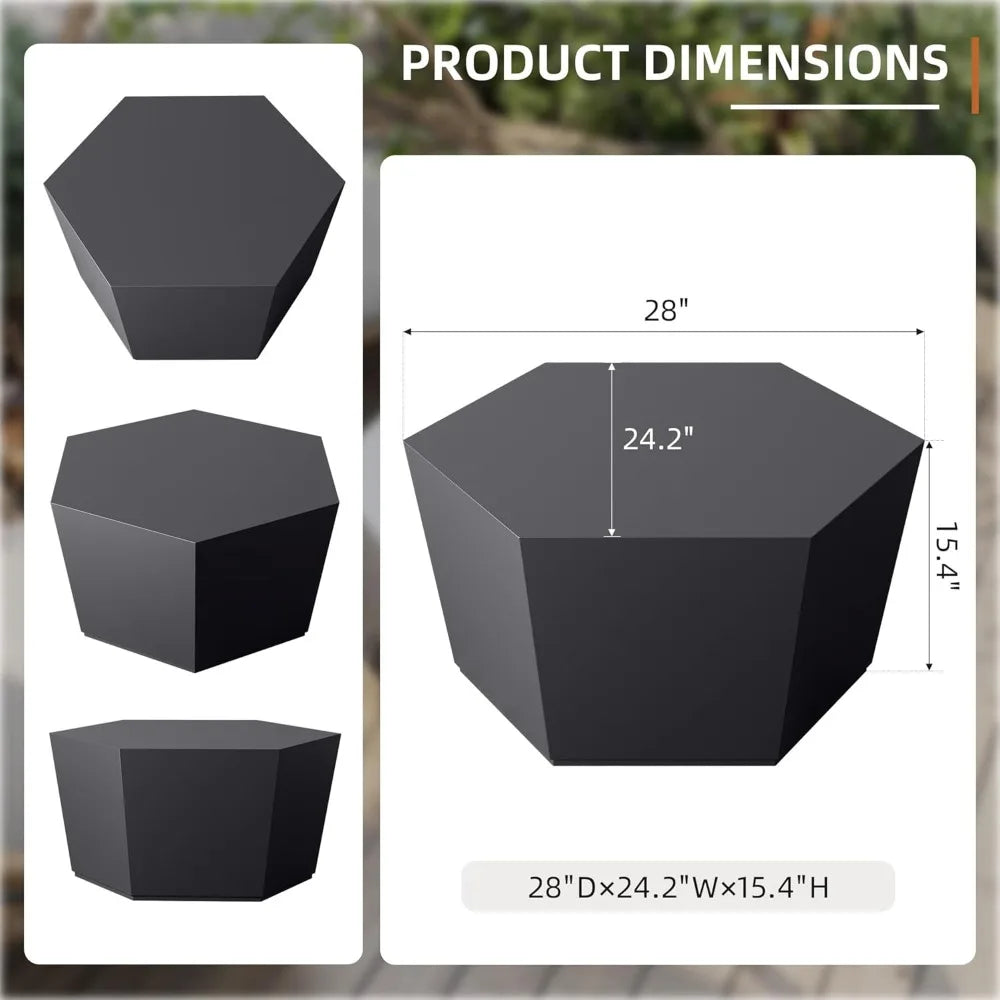 Hexagon Concrete Coffee Table