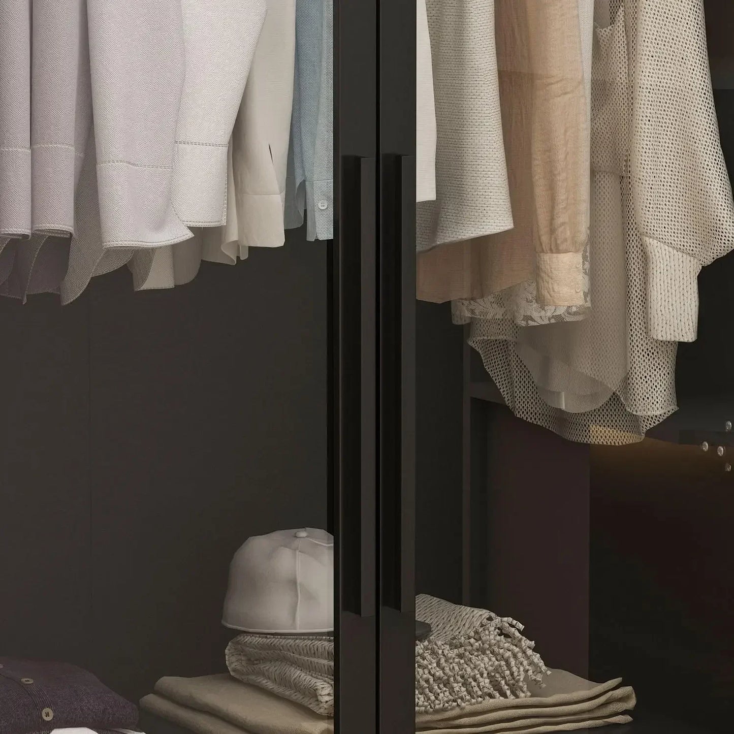 Glass Wardrobe Cabinet