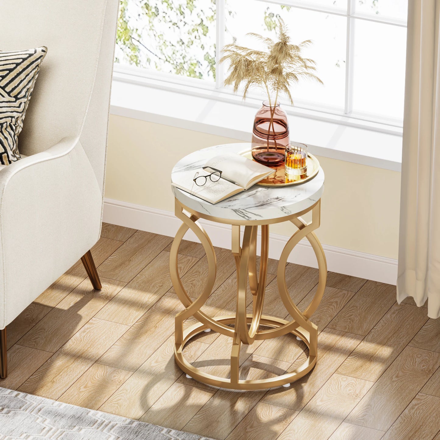 O-Base Marble Side Table