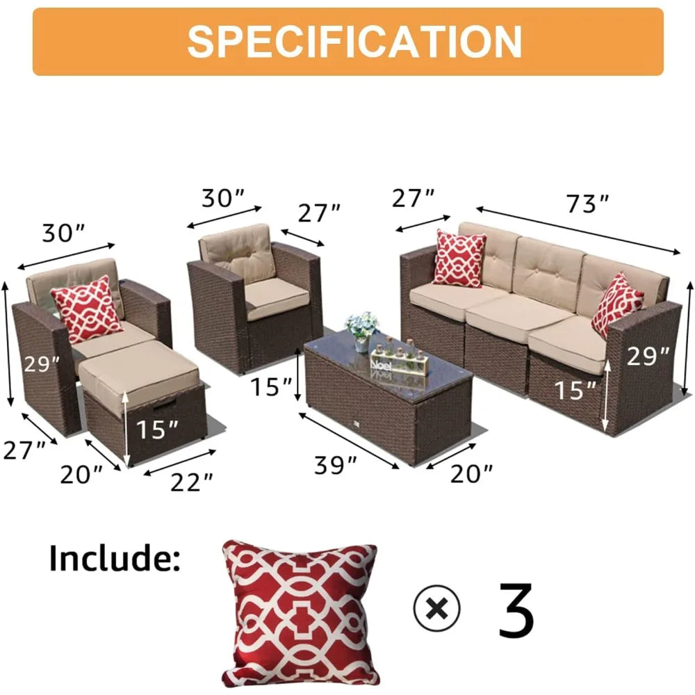 Rattan Patio Sectional