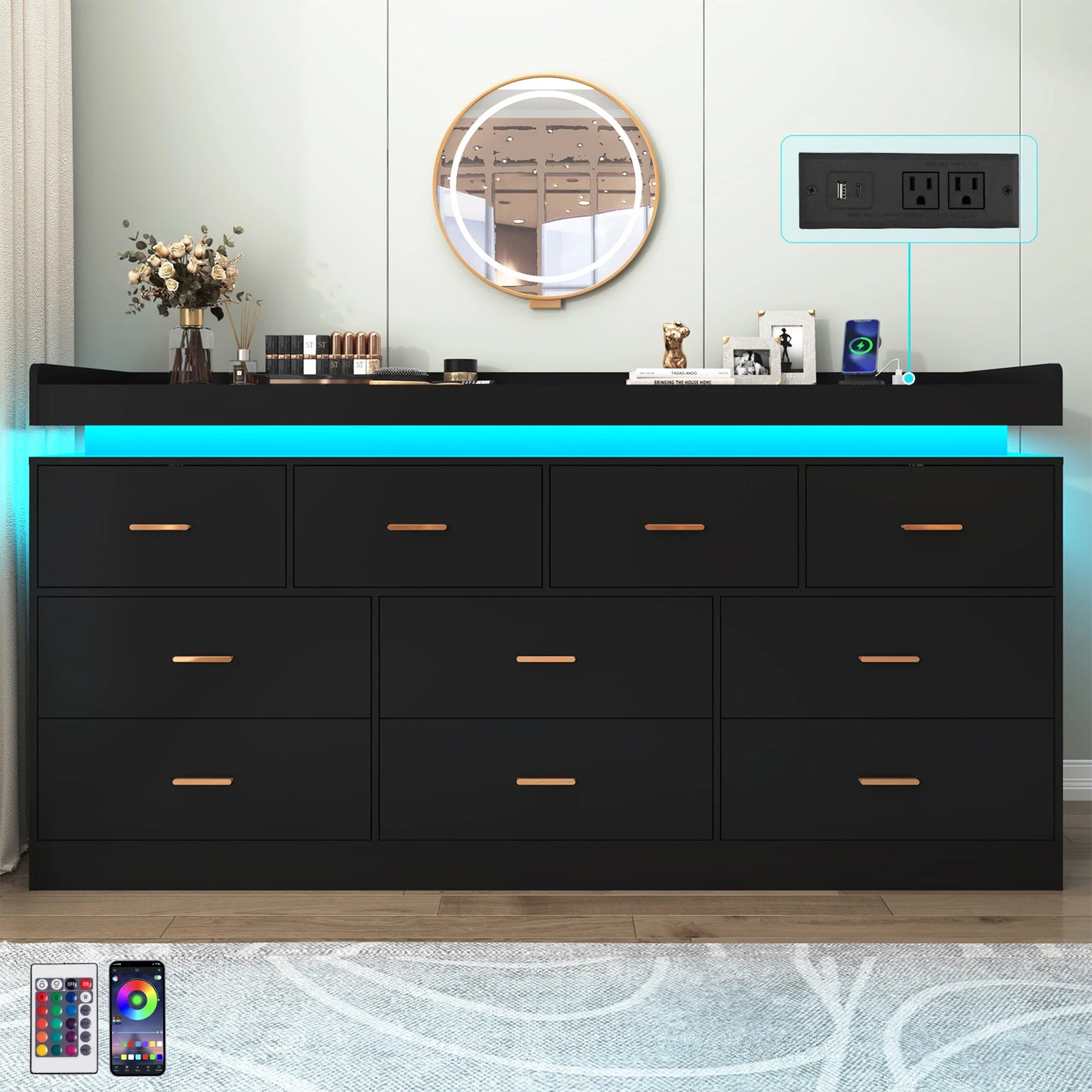 spacious chest of drawers for the living room