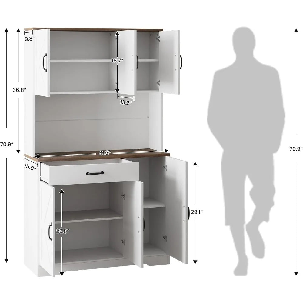 Tall Farmhouse Kitchen Cabinet