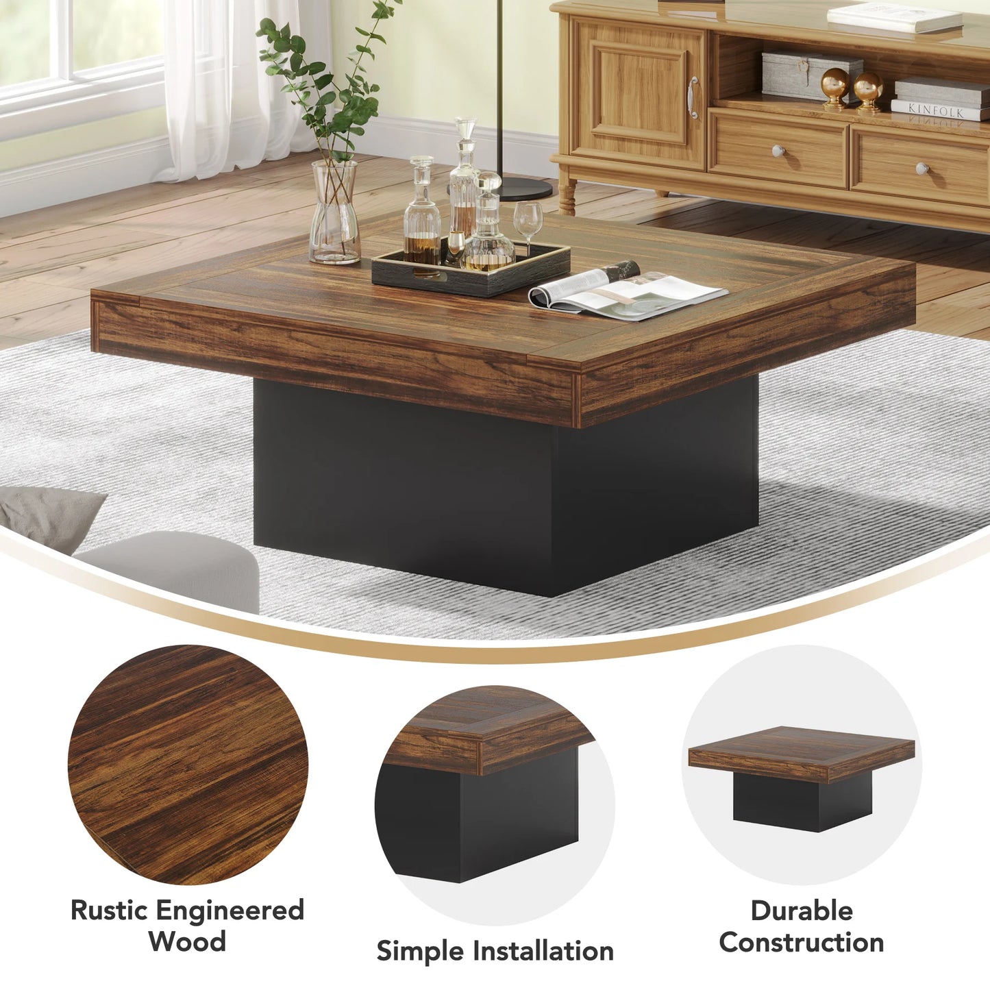 LED Rustic Coffee Table