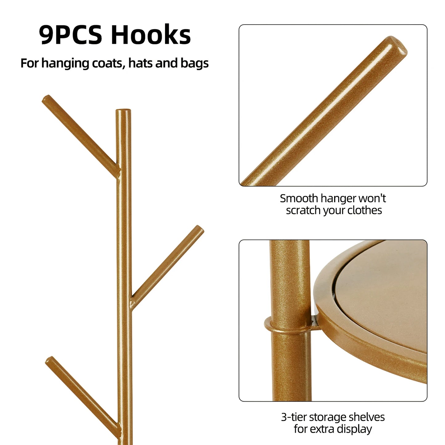 Gold Marble Coat Rack
