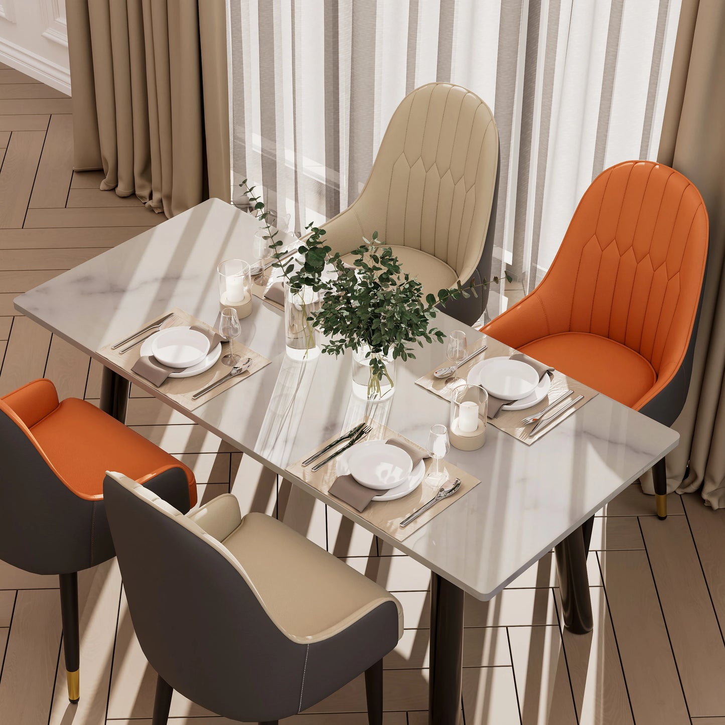 Faux Leather Dining Chairs