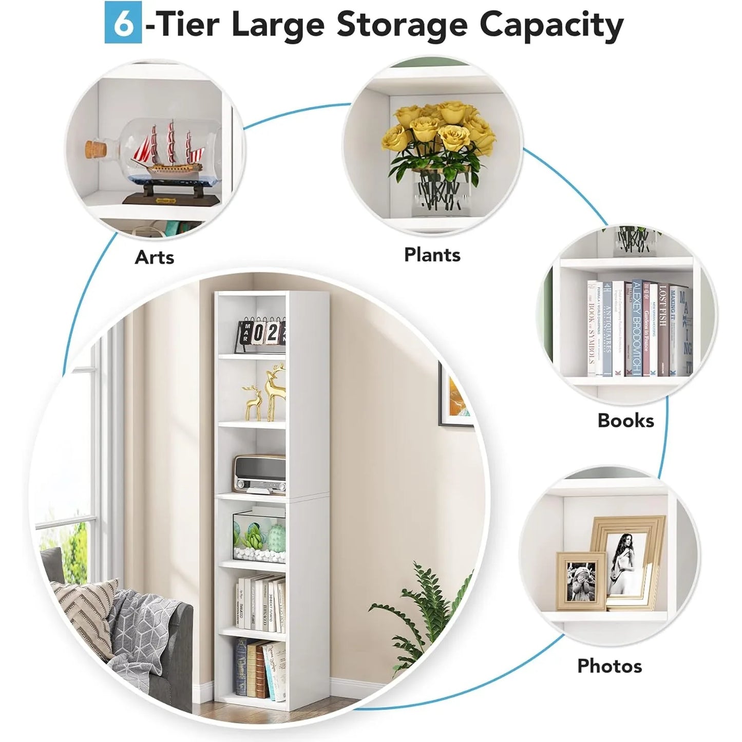 Narrow Corner Bookcase