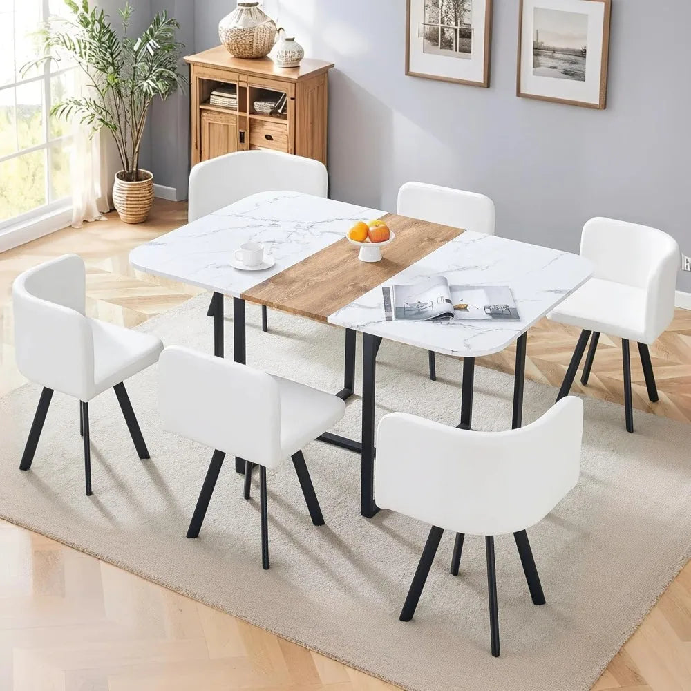 Faux Marble Dining Set