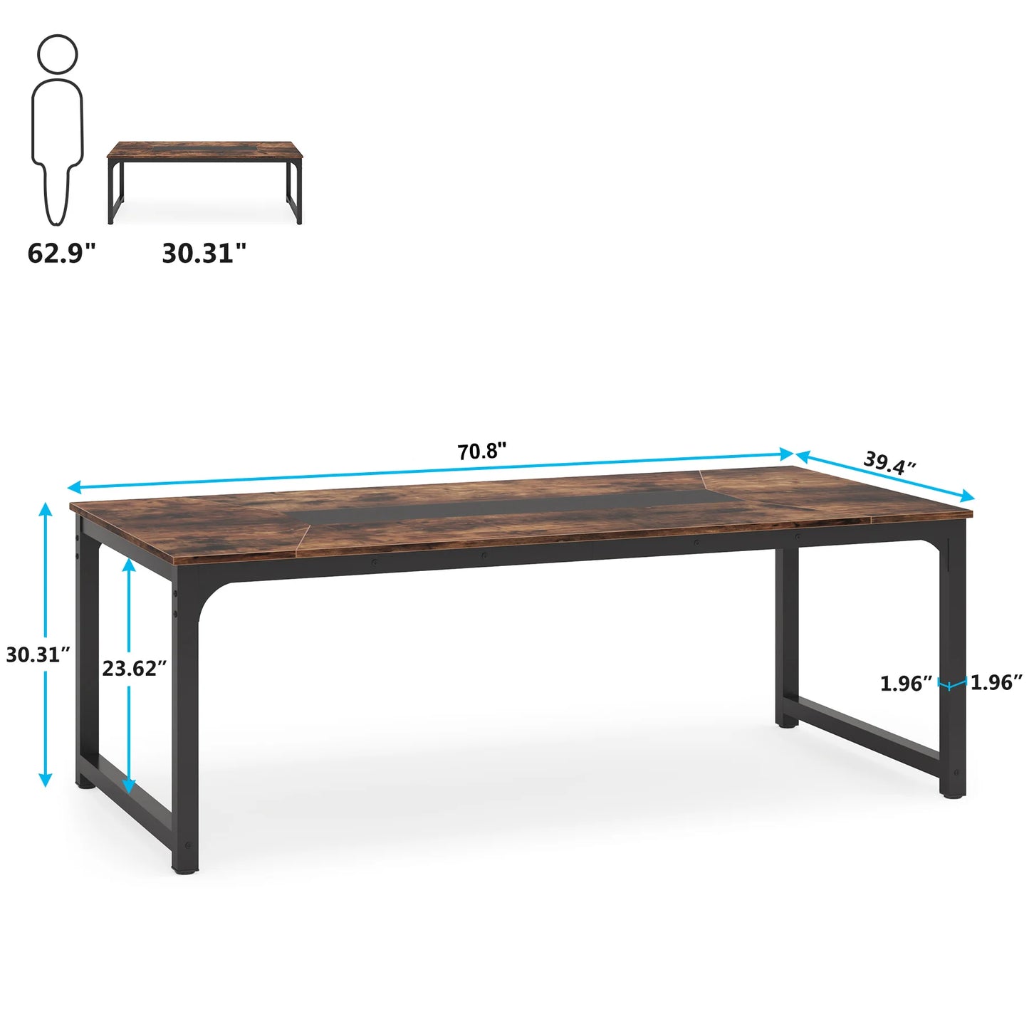 70.8” Executive Computer Desk